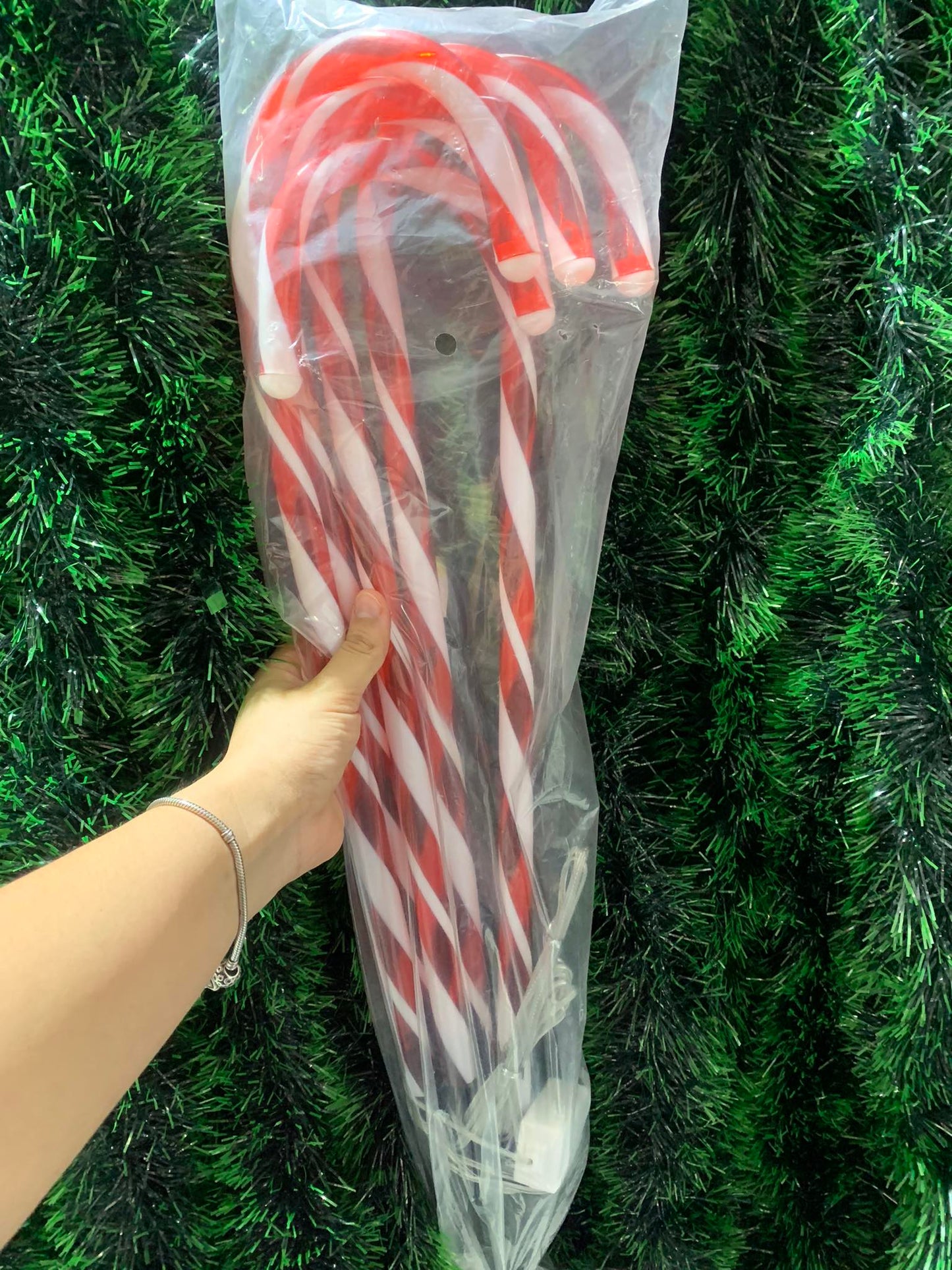 SET 5 PIEZAS BASTONES NAVIDEÑOS LED 60CM ELECTRICO