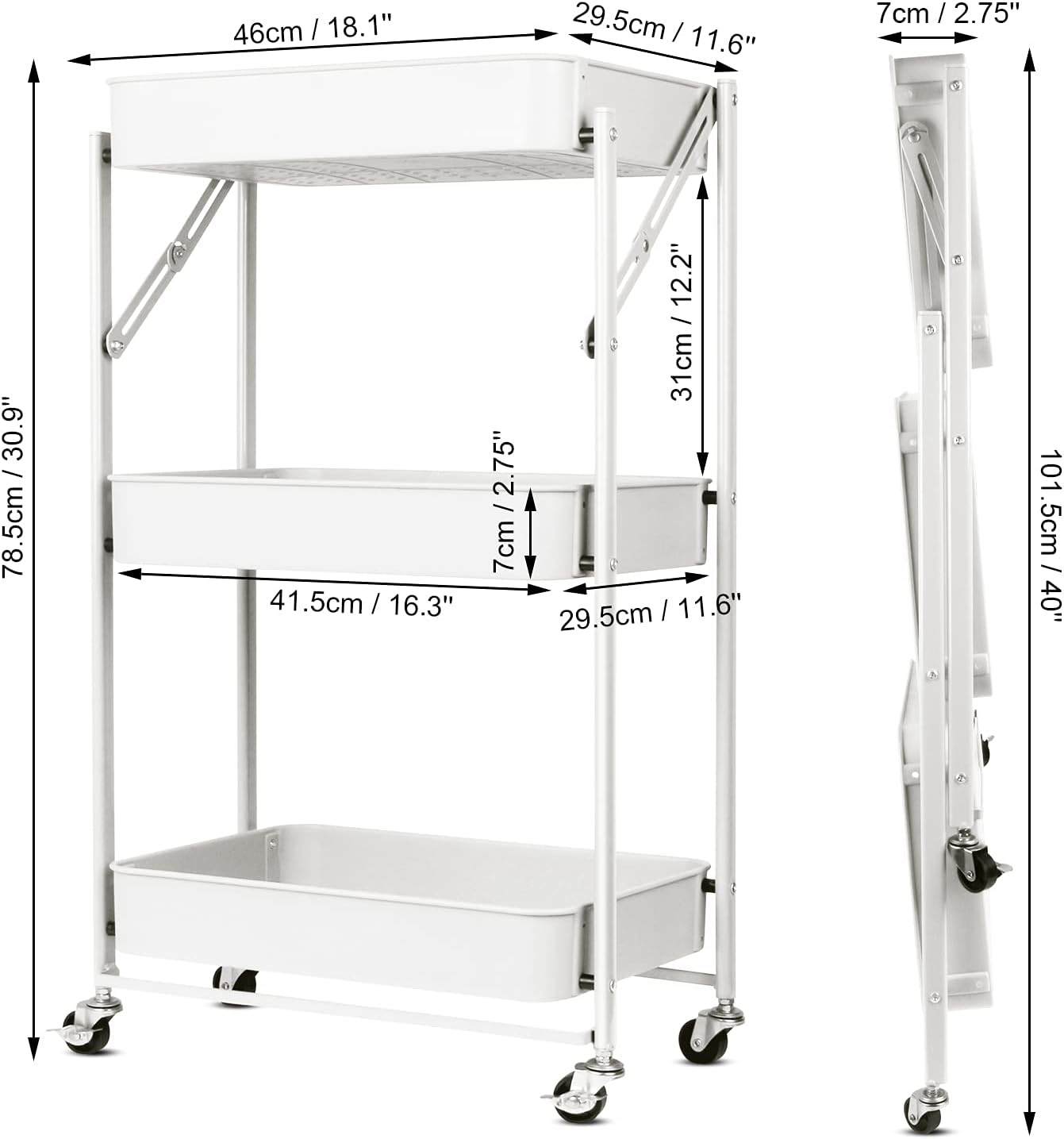 Organizador plegable 3 nivel