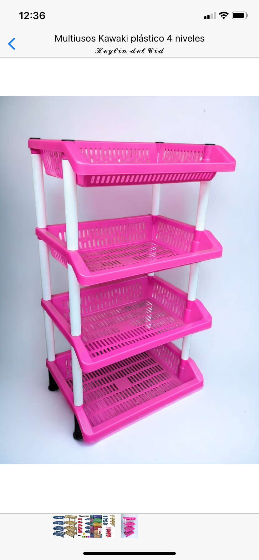 Organizador de plástico multicolor