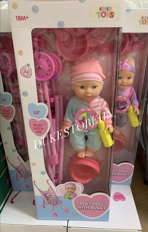 Muñeca con coche + accesorios