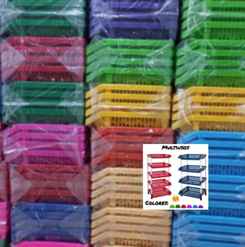 Organizador de plástico multicolor